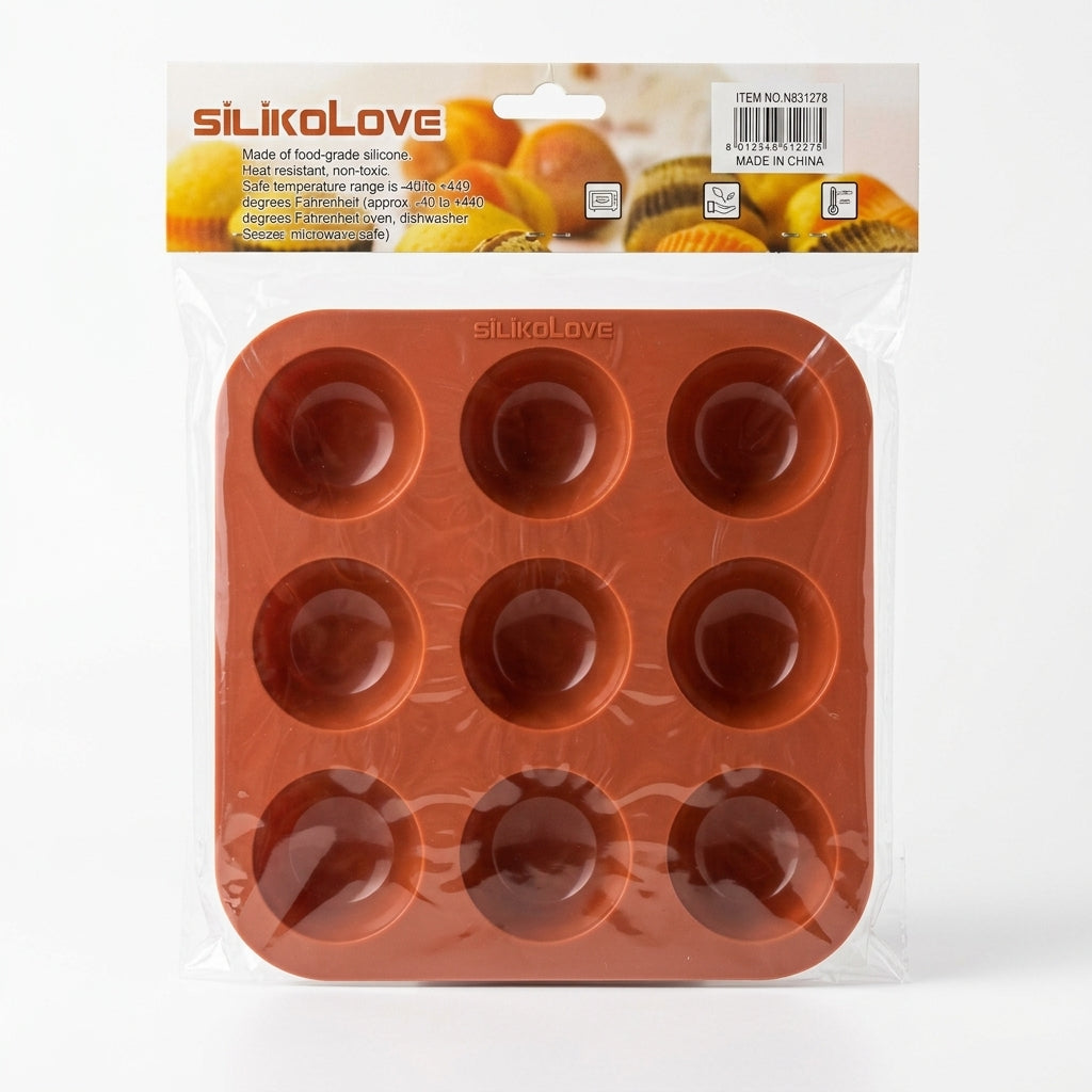 Non-Stick 9 Cup Silicone Muffin Pan