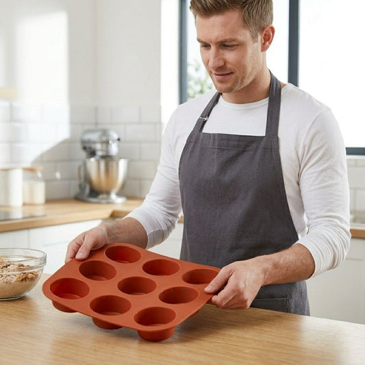 Non-Stick 9 Cup Silicone Muffin Pan