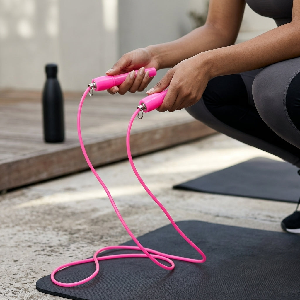 Adjustable Fitness Skipping Rope with Non-Slip Handles