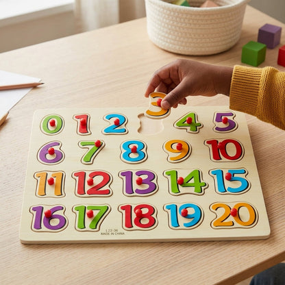 Kids 3D Wooden Number Puzzle Learning Toy