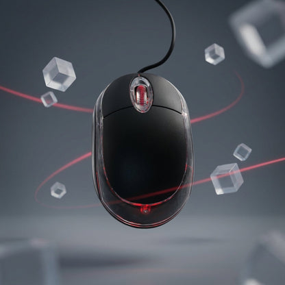3D Optical LED Ergonomic Wired USB Mouse