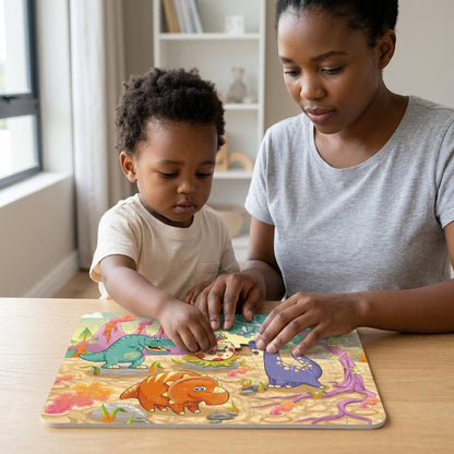 Kids 48-Piece Dinosaur Jigsaw Puzzle Learning Toy