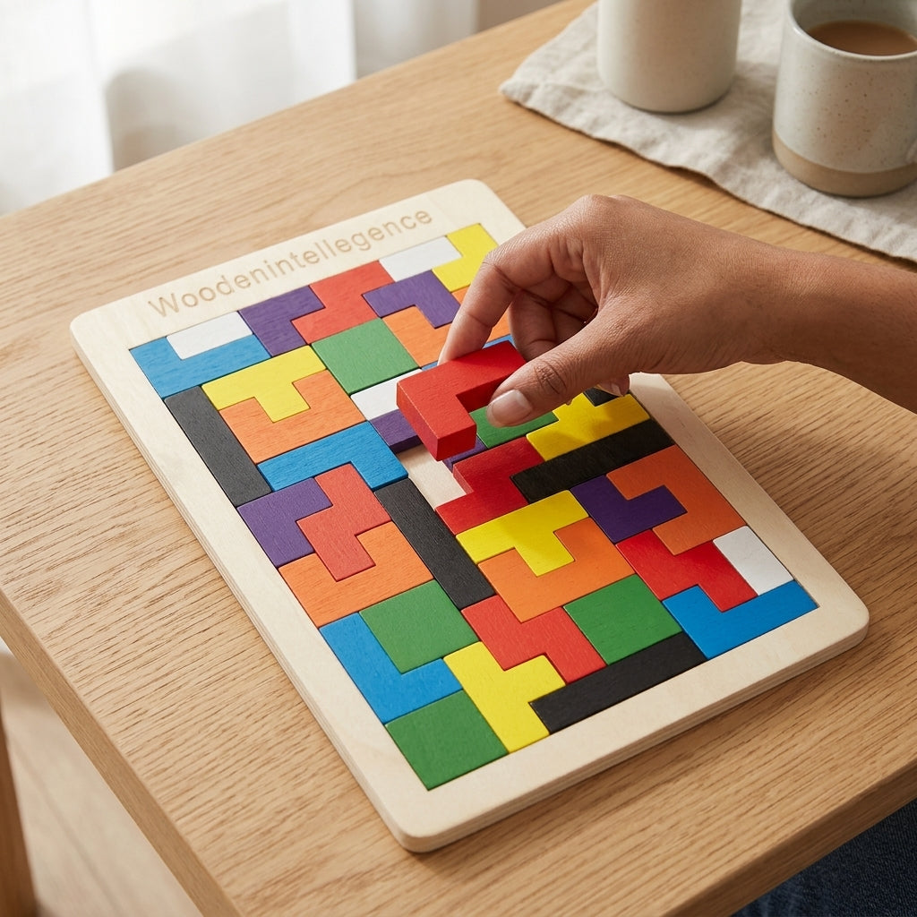 Wooden Square Puzzle Board