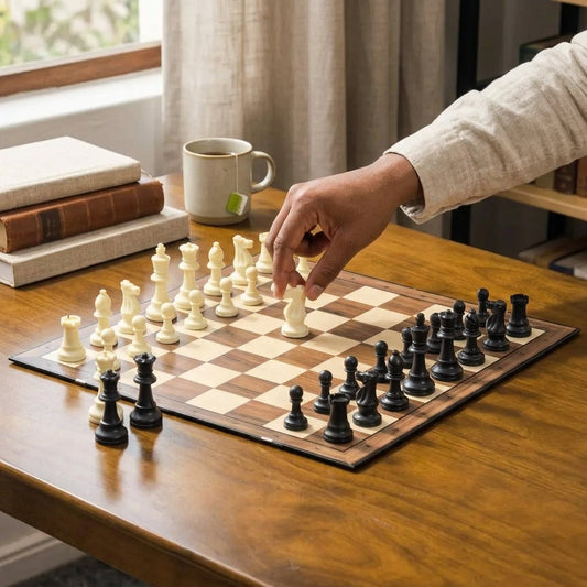 Large Folding Chess Board Game Set