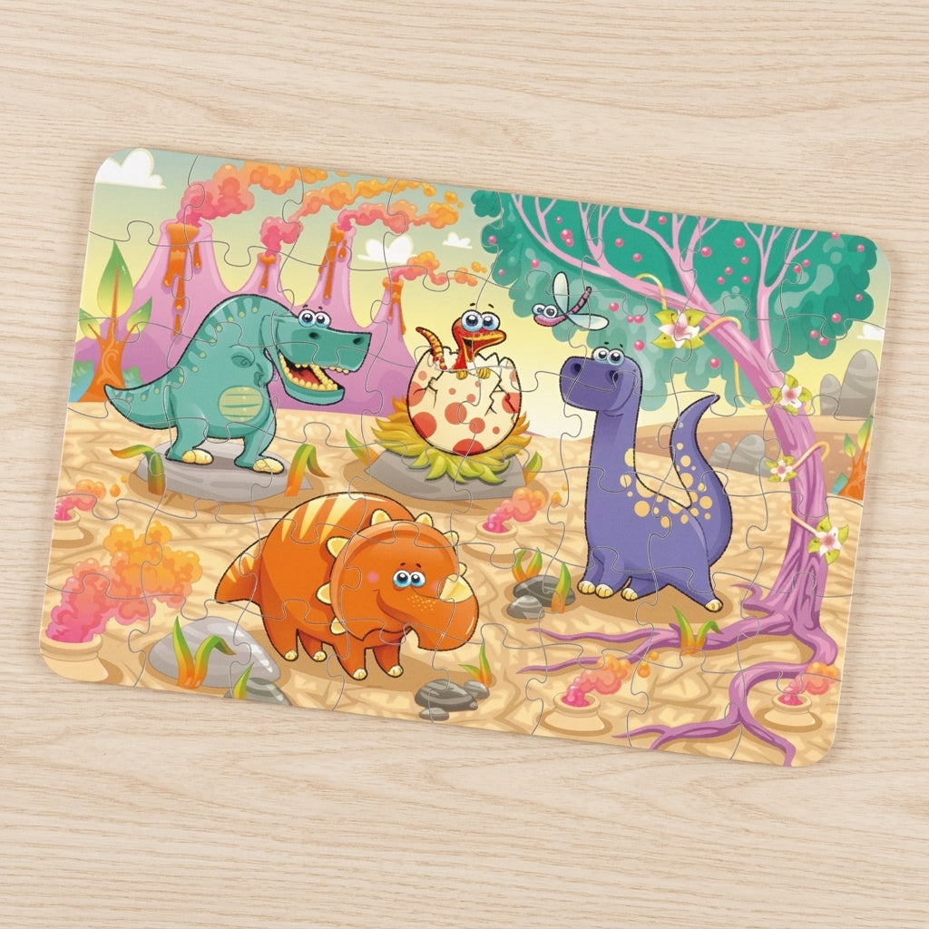 Kids 48-Piece Dinosaur Jigsaw Puzzle Learning Toy