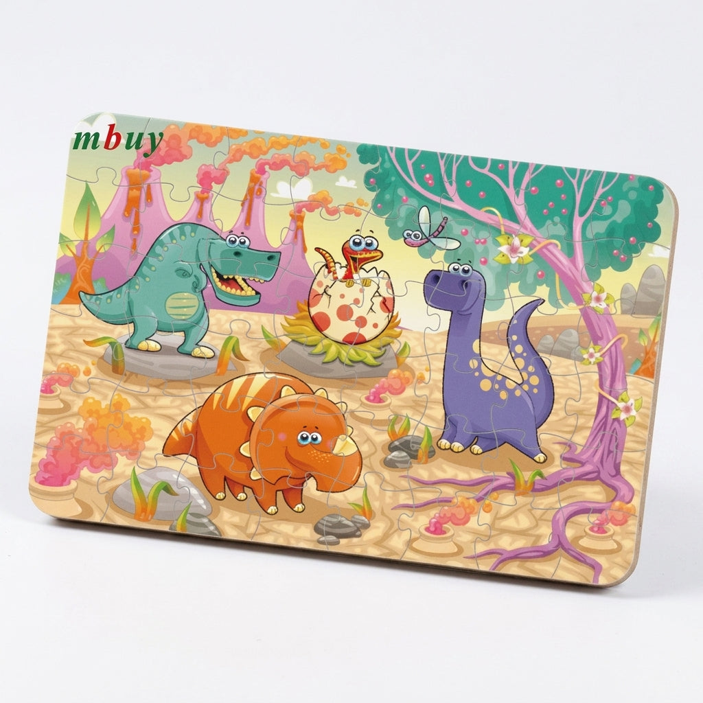 Kids 48-Piece Dinosaur Jigsaw Puzzle Learning Toy