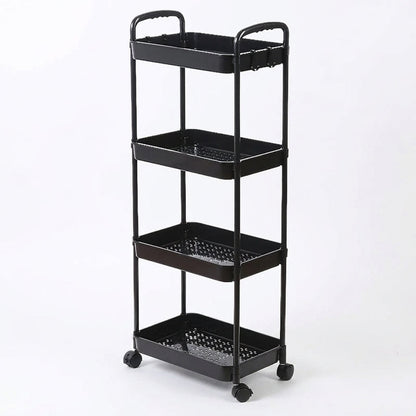 Household Multi-Tier Rolling Storage Cart Floor Trolley
