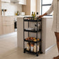 Household Multi-Tier Rolling Storage Cart Floor Trolley