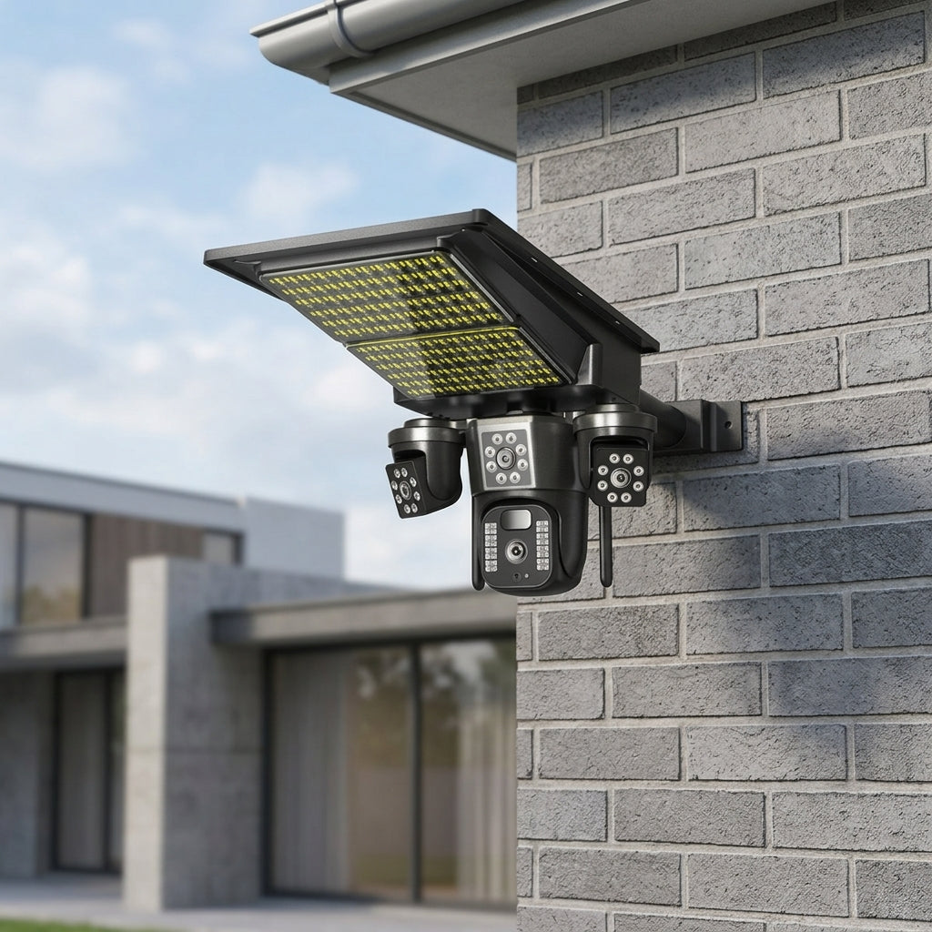 Integrated Solar Street Light with Security Camera