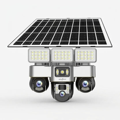3-Lens 4G Security Camera with Human Detection