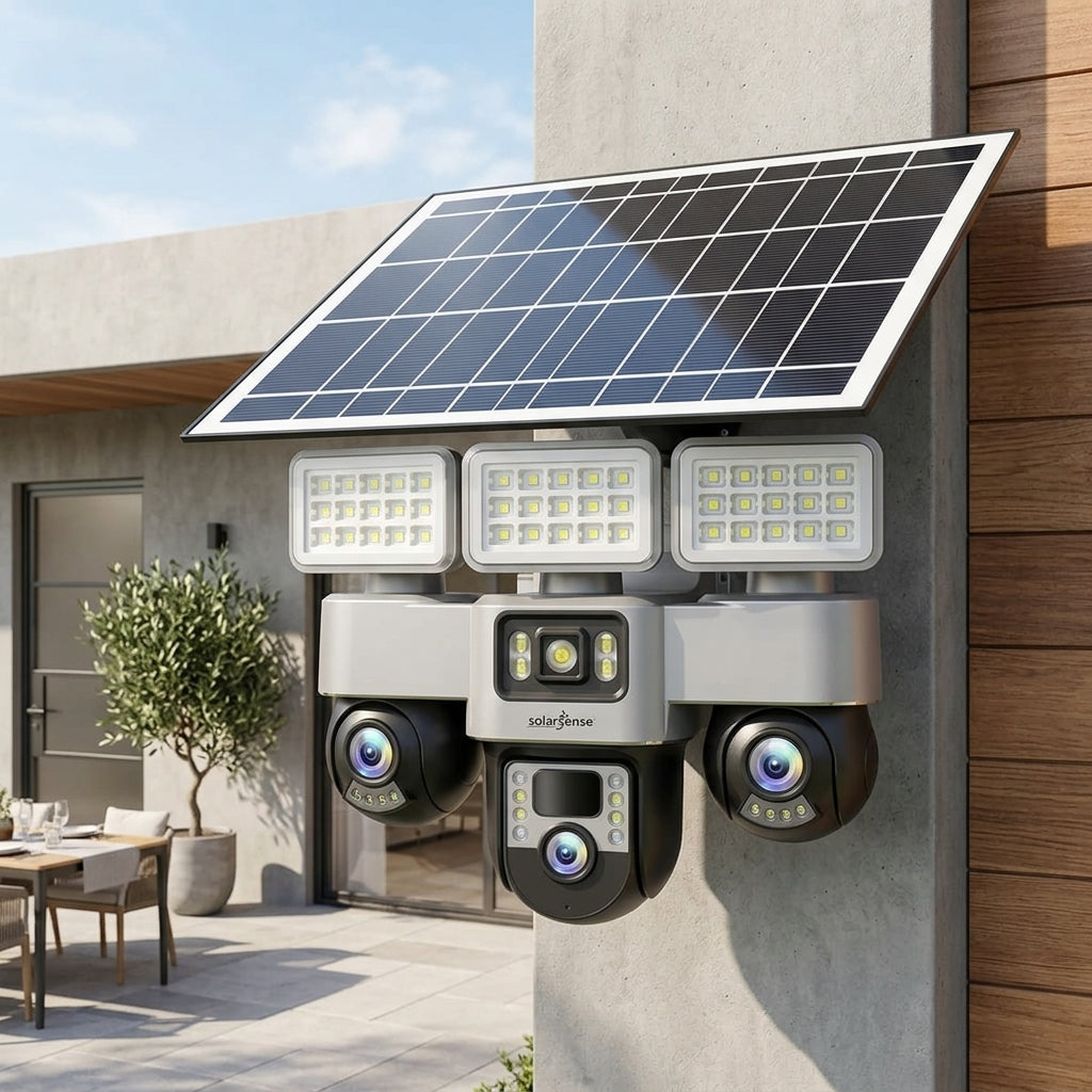 3-Lens 4G Security Camera with Human Detection