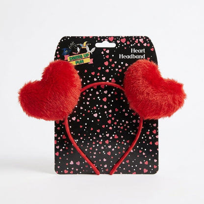 Plush Love Heart Headband for Parties and Celebrations