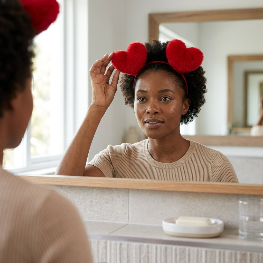 Plush Love Heart Headband for Parties and Celebrations