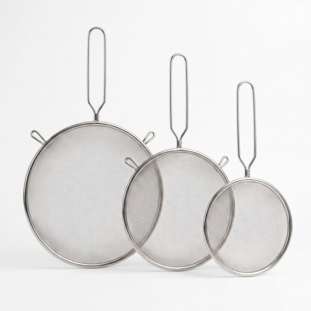 Heavy-Duty Stainless Steel Honey Filter with Ergonomic Handle