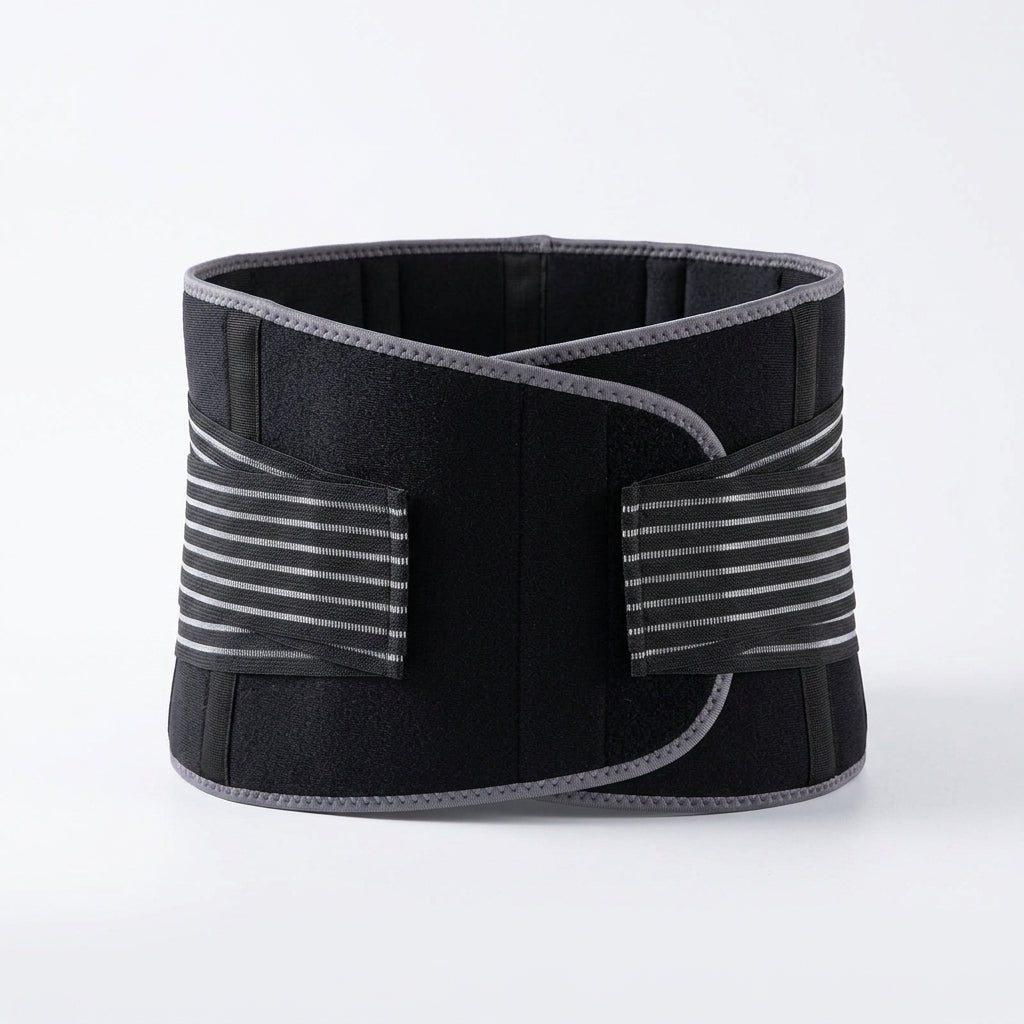 Adjustable Lumbar and Sacral Back Support Belt with Flexible Stays