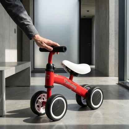Adjustable Toddler Balance Bike with Double Wheels