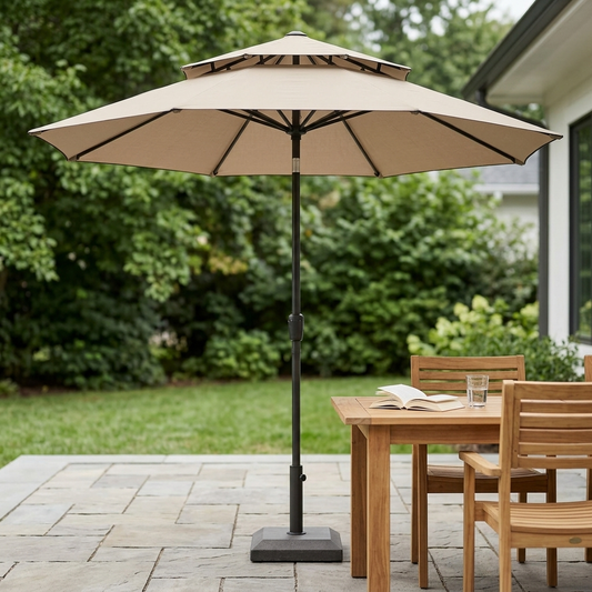 Outdoor Beach and Courtyard Umbrella with Adjustable Height 2m
