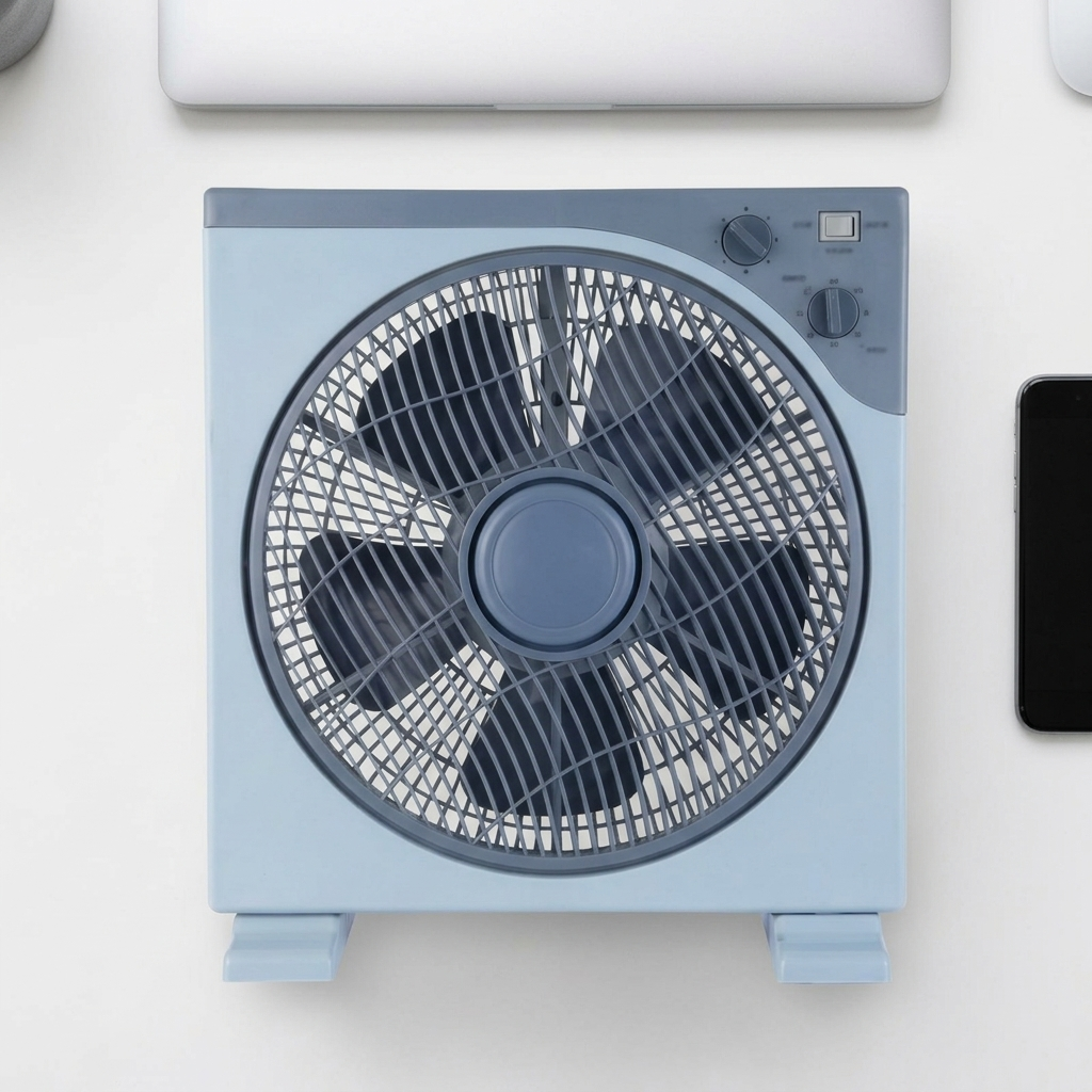 30.5cm Oscillating Box Fan with Timer and 3 Speeds