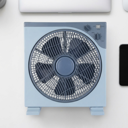 30.5cm Oscillating Box Fan with Timer and 3 Speeds
