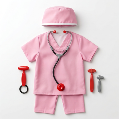 Kids Nurse Doctor Costume Pretend Play Toy