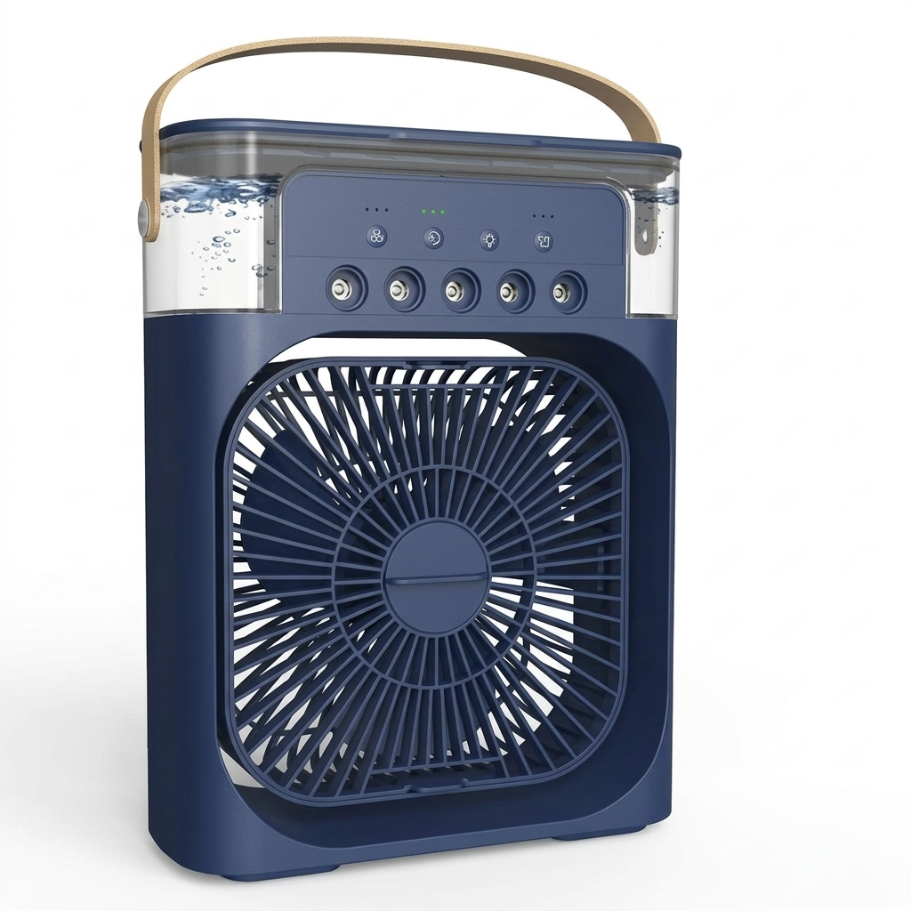 Portable LED Mini Air Cooler and Misting Fan