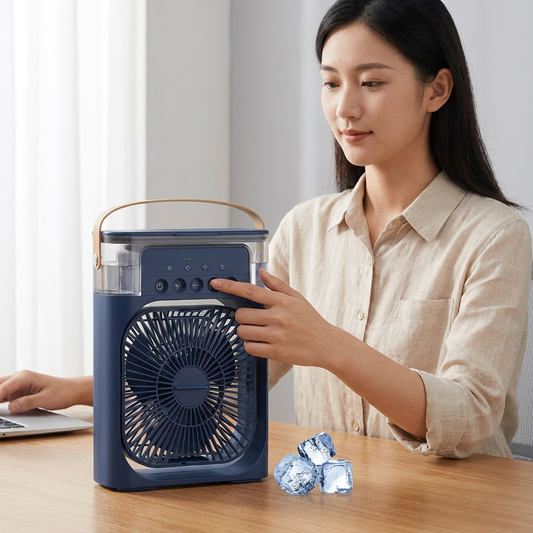 Portable LED Mini Air Cooler and Misting Fan