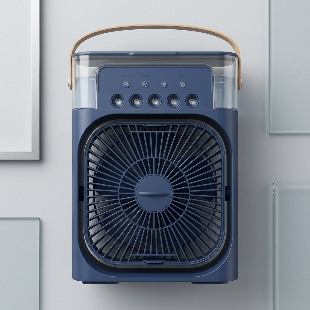Portable LED Mini Air Cooler and Misting Fan