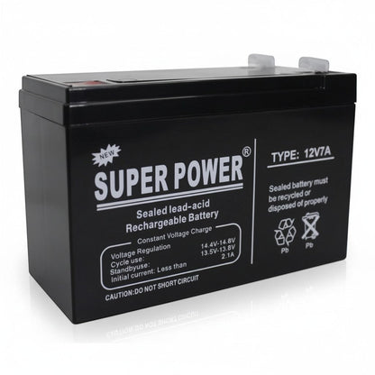 12V 7Ah Sealed Rechargeable Lead Acid Battery
