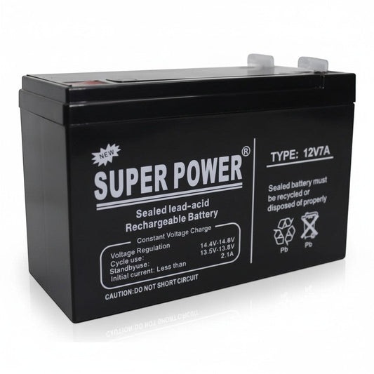 12V 7Ah Sealed Rechargeable Lead Acid Battery