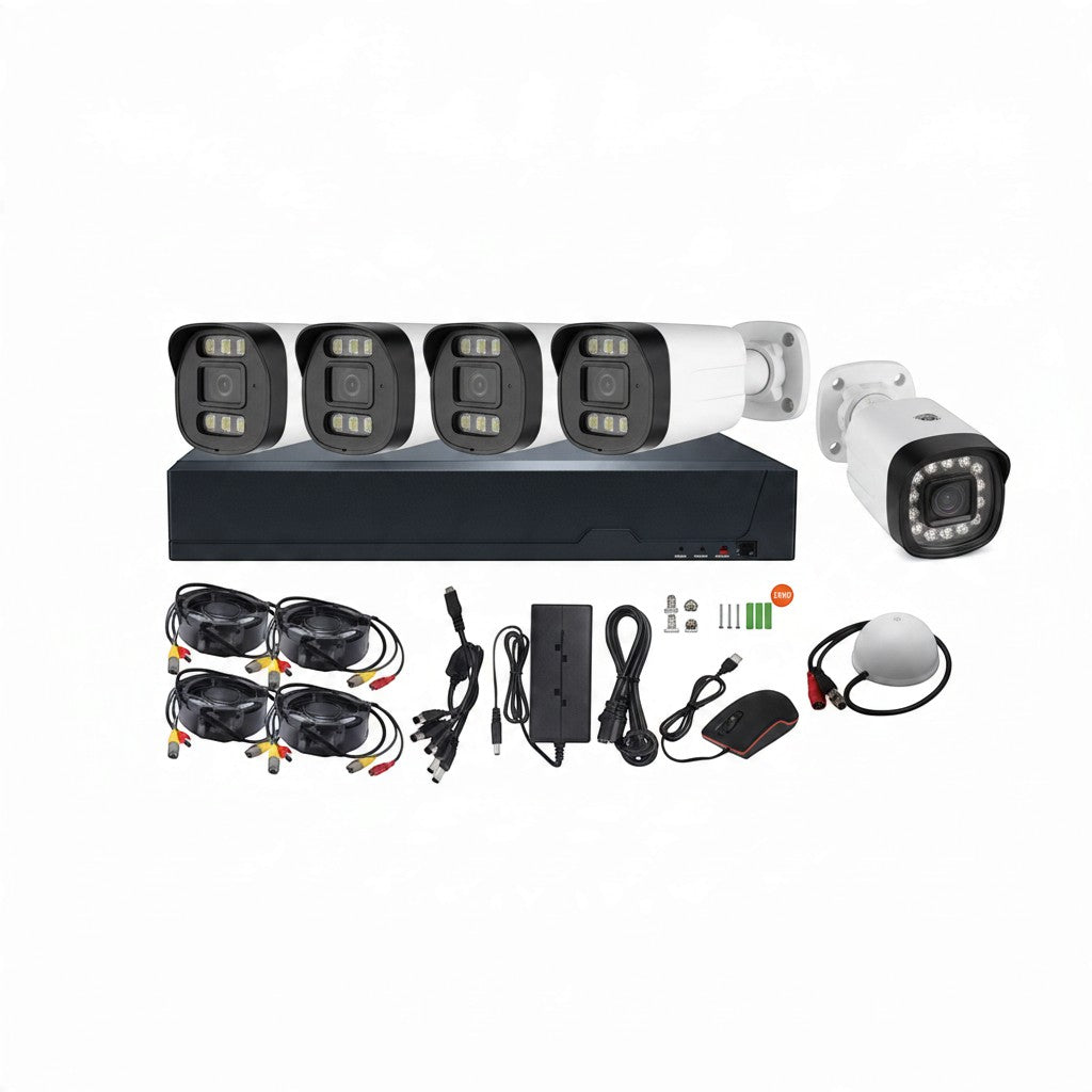 5MP 4-Channel NVR PoE Security Camera Kit