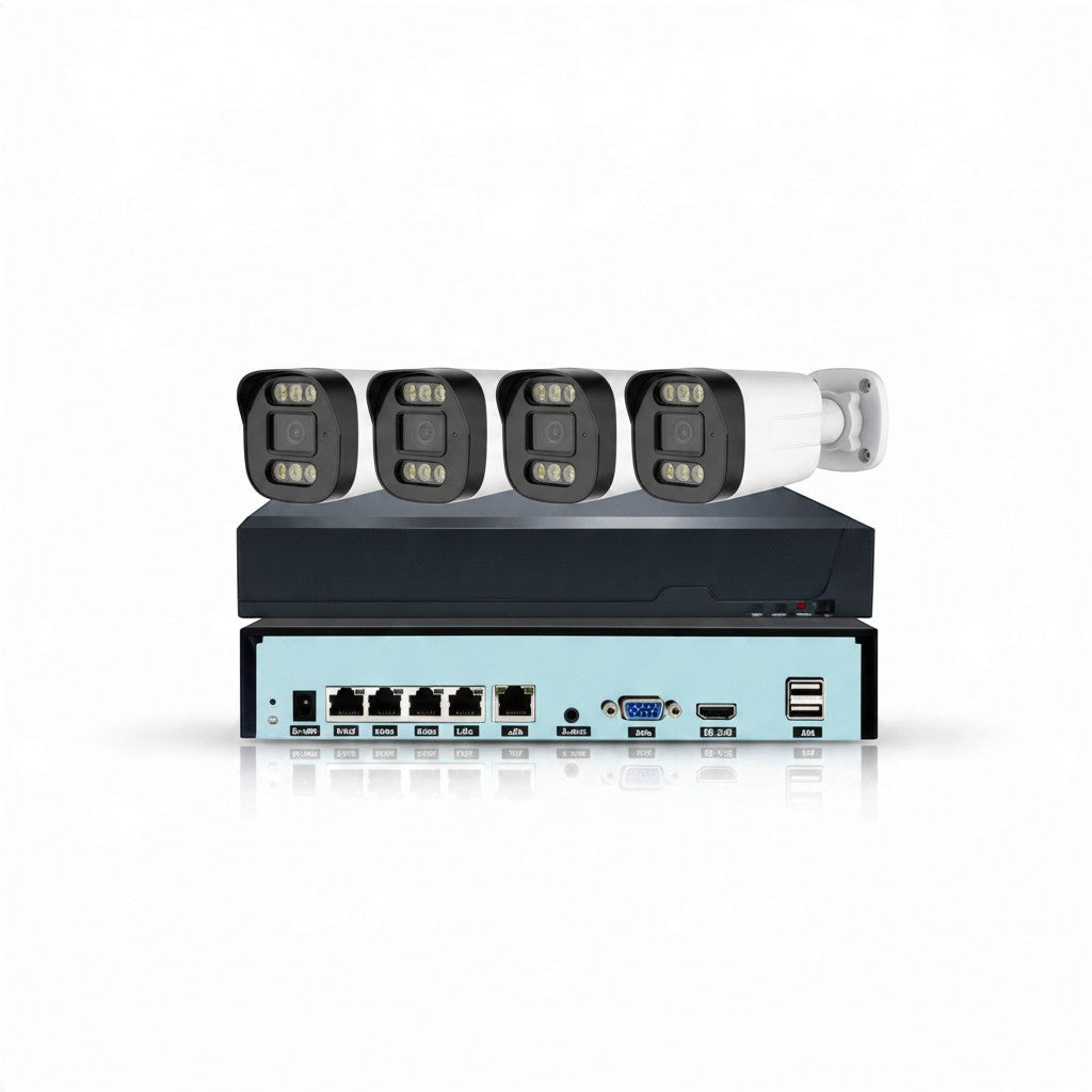 3MP 4-Channel NVR PoE Security Camera Kit