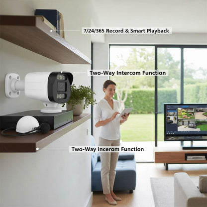 5MP 4-Channel NVR PoE Security Camera Kit